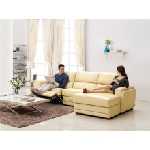 Echtes Leder Chaise Leder Sofa Elektrisch Verstellbares Sofa (875)